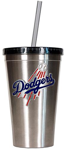 MLB Los Angeles Dodgers Stainless Tumbler w/Straw