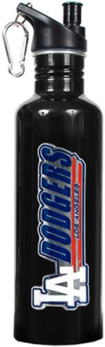MLB Dodgers Black Stainless Water Bottle