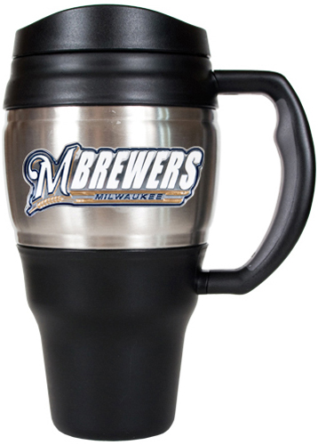MLB Milwaukee Brewers Stainless 20oz Travel Mug