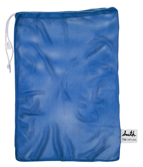 New Champion 24"x36" Mesh Ball Laundry Gear Drawstring Bag Cord Lock & ID Blue 