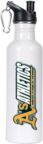 MLB Oakland Athletics White Stainless Water Bottle