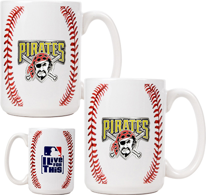 MLB Pirates Ceramic Gameball Mug Set of 2