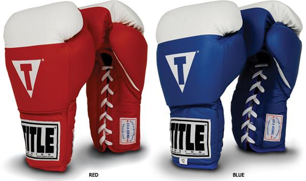 Title boxing gloves store lace up