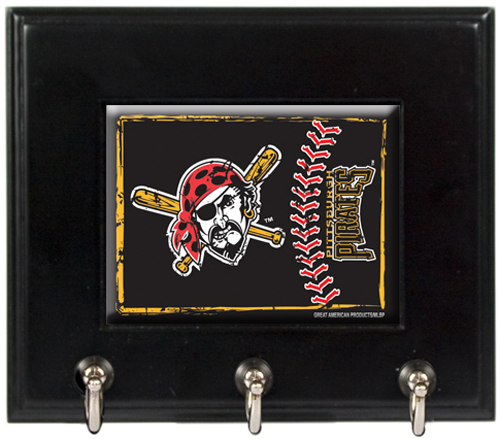 MLB Pittsburgh Pirates Wood Keyhook Rack