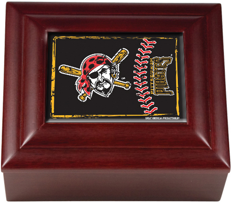 MLB Pittsburgh Pirates Mahogany Keepsake Box