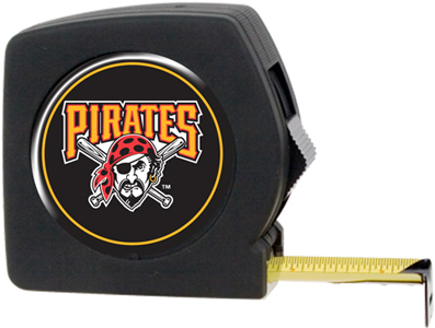 MLB Pirates 25' Tape Measure Crystal Coat Logo