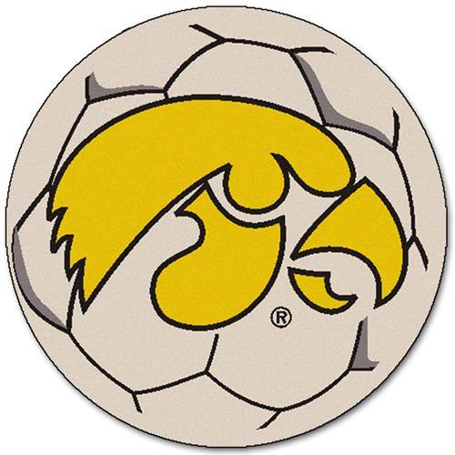 Fan Mats University of Iowa Soccer Ball.