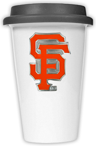 MLB Giants Double Wall Ceramic Cup w/Black Lid
