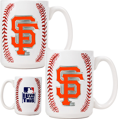 MLB Giants Ceramic Gameball Mug Set of 2