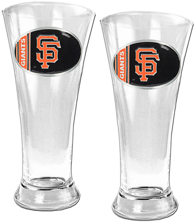 MLB San Francisco Giants 2 Piece Pilsner Glass Set
