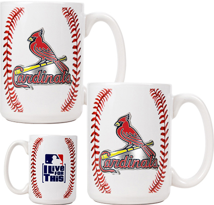 MLB Cardinals Ceramic Gameball Mug Set of 2