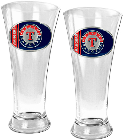 MLB Texas Rangers 2 Piece Pilsner Glass Set