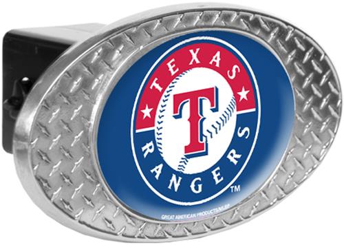 MLB Texas Rangers Diamond Plate Hitch Cover