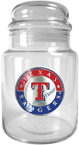 MLB Texas Rangers Glass Candy Jar