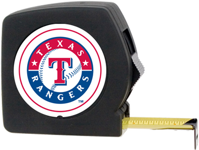 MLB Rangers 25' Tape Measure Crystal Coat Logo