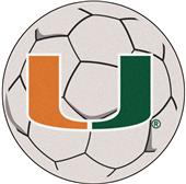 Fan Mats University of Miami Soccer Ball Mat