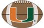 Fan Mats University of Miami Football Mat