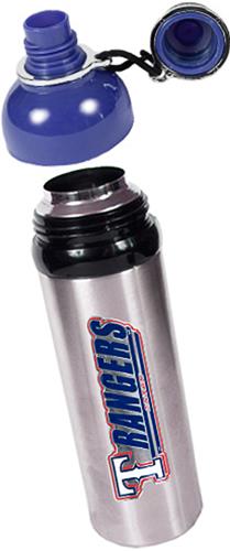 MLB Rangers Stainless Water Bottle w/Blue Top
