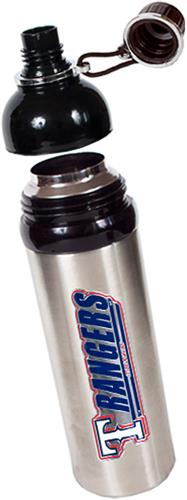MLB Rangers Stainless Water Bottle w/Black Top