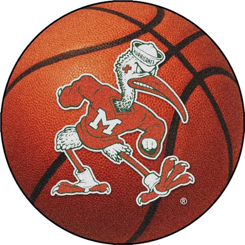Fan Mats NCAA Miami Basketball Mat
