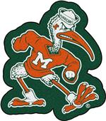 Fan Mats NCAA Miami Mascot Mat