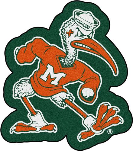Fan Mats NCAA Miami Mascot Mat