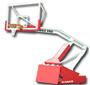 Pro S Spring-Lift Portable Basketball Backstop with Wheel Lift, 8' Boom