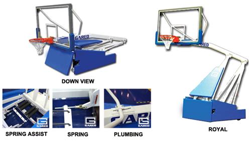 Gared Hoopmaster Collegiate Portable Basketball Backstop 8' Boom. Free shipping.  Some exclusions apply.