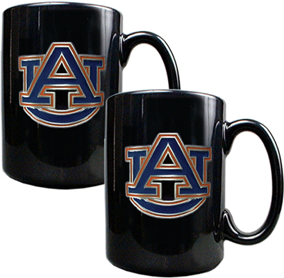 NCAA Auburn Tigers Black Ceramic Mug (Set of 2)