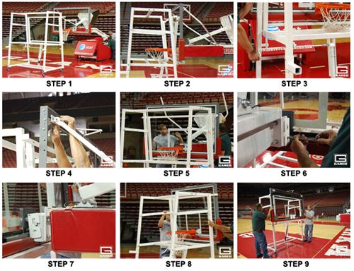 Gared Quick Connect Cart for Basketball Backstops. Free shipping.  Some exclusions apply.