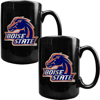 NCAA Boise State Black Ceramic Mug (Set of 2)