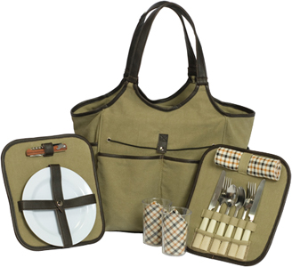 Picnic Plus Palmetto 2 Person Picnic Tote Set. Free shipping.  Some exclusions apply.