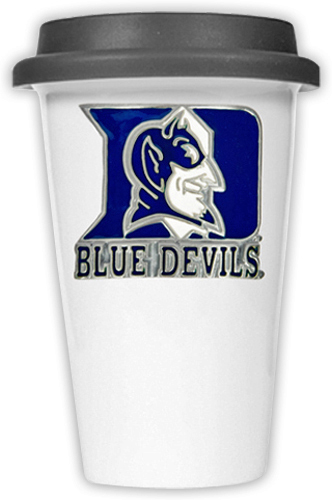 NCAA Duke Blue Devils Ceramic Cup w/Black Lid