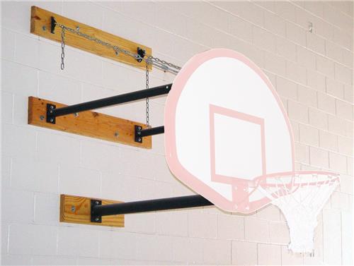 Gared Direct Mount Stationary Wall Mount Basketball Backstop 3 Point Stationary Wall Mount
