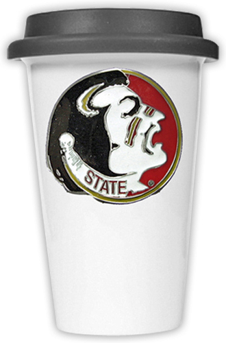 NCAA Florida State Ceramic Cup w/Black Lid