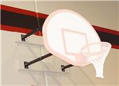 Gared Corner Mount Stationary Wall Mount Basketball Backstop 4 Point Stationary Wall Mount