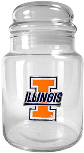 NCAA Illinois Fighting Illini Glass Candy Jar
