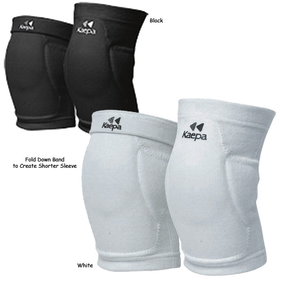 Kaepa Volleyball Knee Pads 2107 white with Black logo 