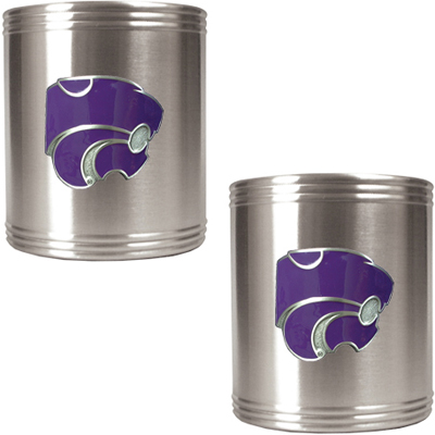 NCAA Kansas State Stainless Steel Can Holders