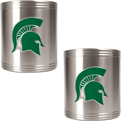 NCAA Michigan State Stainless Steel Can Holders