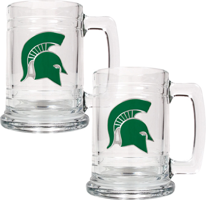 NCAA Michigan State Spartans 15oz Glass Tankard