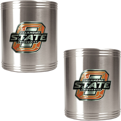 NCAA Oklahoma State Stainless Steel Can Holders