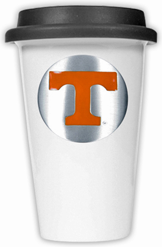 NCAA Tennessee Volunteers Ceramic Cup w/Black Lid