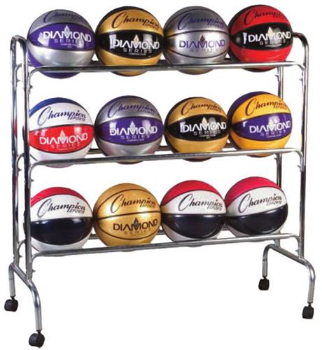 Champion Sports Basketball Cart (Holds 12 Balls)