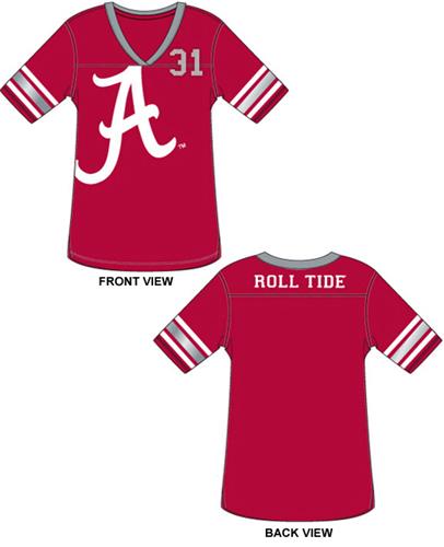 Alabama University Jersey Color Tunic