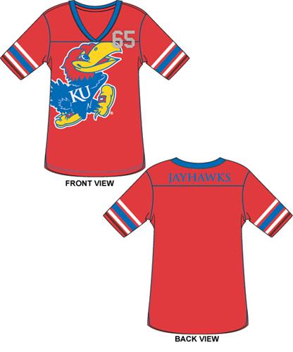 Kansas Jayhawks Jersey Color Tunic