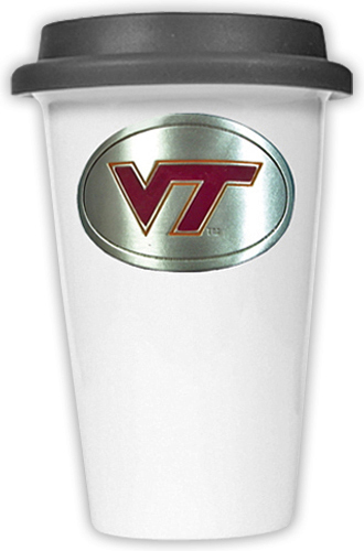 NCAA Virginia Tech Hokies Ceramic Cup w/Black Lid