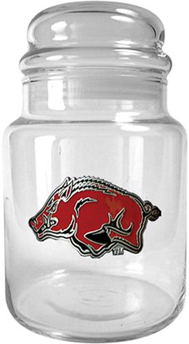 NCAA Arkansas Razorbacks Glass Candy Jar