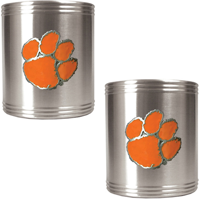 NCAA Clemson Tigers Stainless Steel Can Holders
