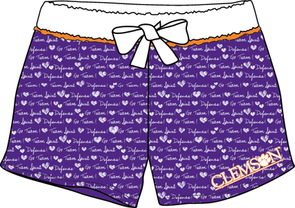 Clemson Tigers Women French Terry Print Shorts